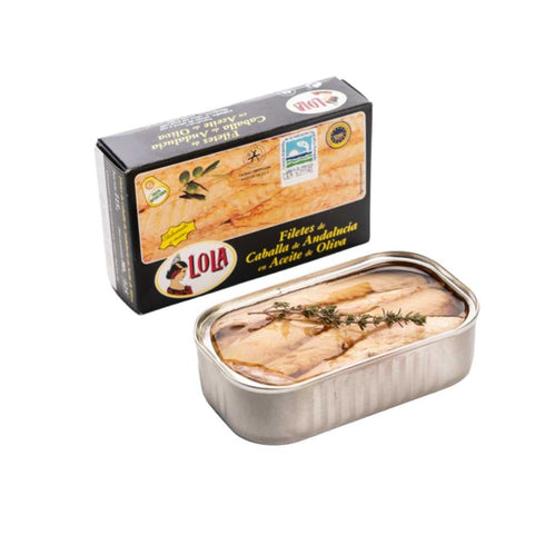 Mackerel fillets in olive oil from Huelva 115g