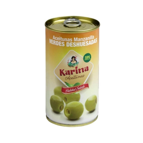 Green Manzanilla Pitted Olives 350g