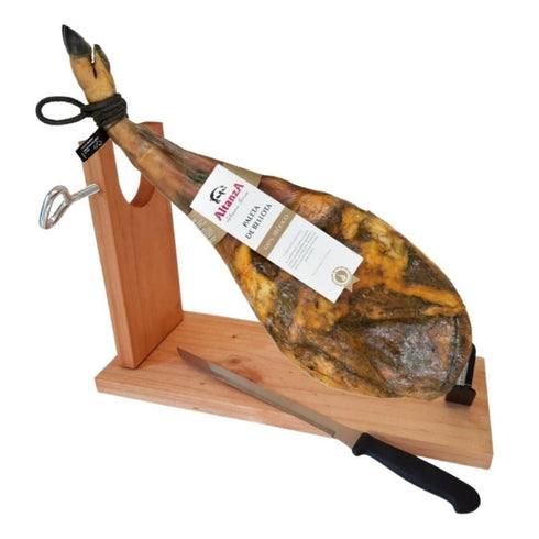 Paleta Pata Negra 5kg + Schinkenhalter + Messer